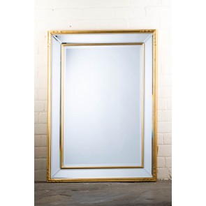 Classic Contemporary Gold Balti Mirror