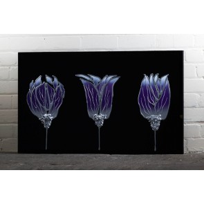 Liquid Art Range Purple Flower Mirror