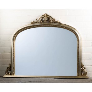 Silver Ornate Over Mantle Mirror